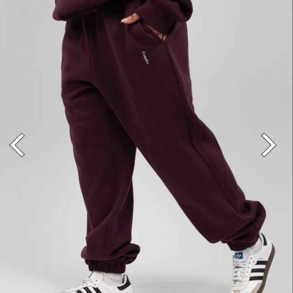 Comfrt Large Maroon The standard Cuffed Sweatpants Maroon sz Large New